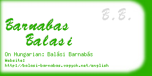 barnabas balasi business card